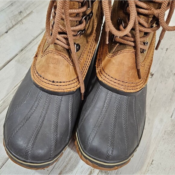 Sorel Winter Weather Duck Rain Outdoor Fancy Lace II Boots womens size 10 - Picture 8 of 9